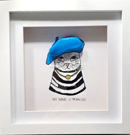 3-D Steinbild Kater